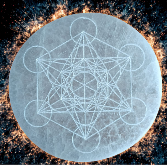 ✨🌀 Disque en Sélénite – Métatron